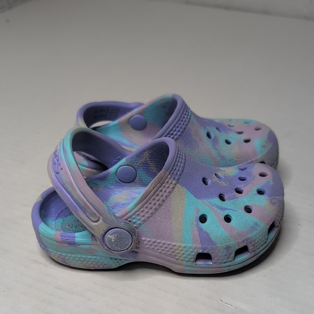 CROCS Kids Pastel Tie-Dye Clogs